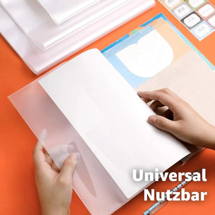 10x Buchumschlag Hefthülle Schutzhülle Einband DIN A4 - transparent klar - TK Gruppe® Offizieller Onlineshop