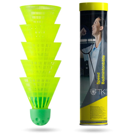 10x Speedbadminton Federbälle schnell gelb Badmintonbälle für Training & Wettkampf