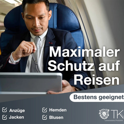 Kleidersack Set - Kleidersäcke & Kleiderhüllen - Reise Kit für Anzug & Hemd - Clothes bag schwarz