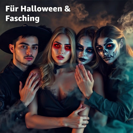 Rot Farbige & Geprüfte Kontaktlinsen - Grußlige Tageslinsen für Halloween & Fasching - ohne Stärke - Vampir & Dracula (Rot)