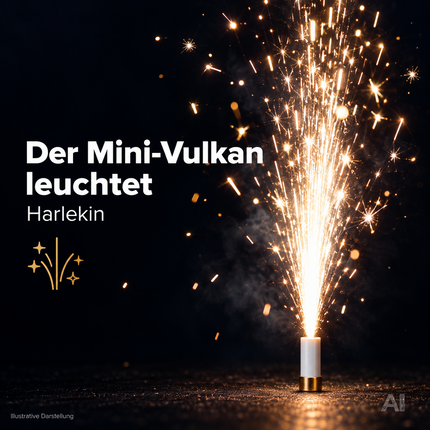 Silvester-Set für unvergessliche Neujahrsfeiern – mit Feuerwerksartikeln, Wunderkerzen und Knallerbsen - Set mit 150 Teilen (Harlekin)