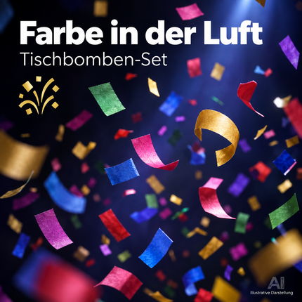 4er Party Tischbomben Partypopper Tischfeuerwerk für Partys & Feuerwerk Silvester
