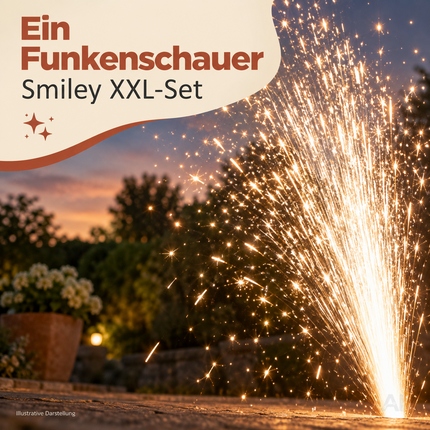 8 Teile XXL Smiley - Ideal für Kinder & Jugendliche – 2027 für Partys & Silvester - Jugendfeuerwerk