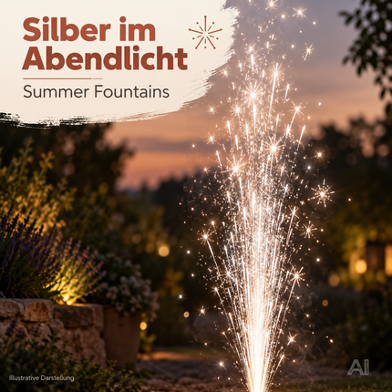 FLAME X BURN Summer Fountains 5er-Pack – Unterhaltung & Tischdeko Kat. F1