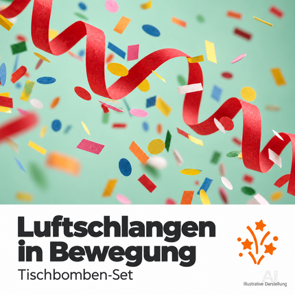 4er Tischbomben Party Set Partypopper für Silvester & Partys, Jugendfeuerwerk Kat. F1 für Kinder & Jugendliche 2027 - Jugendfeuerwerk