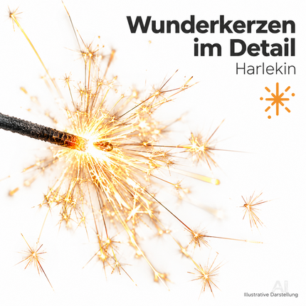 Silvester-Feuerwerk Set für Neujahrsfeiern – inkl. Wunderkerzen, Knallerbsen und Partyartikeln - Set mit 150 Teilen (Harlekin)