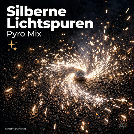 Neujahrs-Feuerwerk 2027 – vielseitiges Partyset mit Feuerwerksartikeln für stimmungsvolle Silvesterfeiern - Set mit 90 Teilen (Pyro Mix)