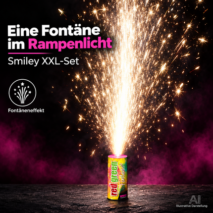 PYROHELD XXL Smiley Set 8-teilig – Super für Partys und Silvester, geeignet für Jugendliche und Kinder 2027 - Jugendfeuerwerk