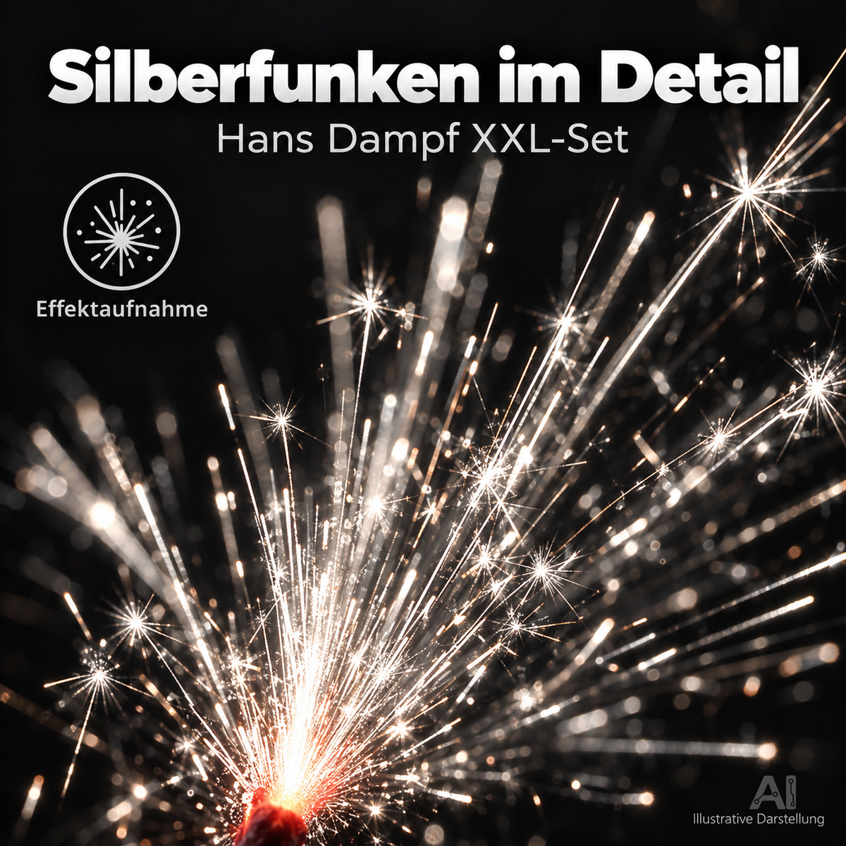 FLAME X BURN Hans Dampf XXL Set – 8-teiliges Jugendspaß und Tischartikel Kat. F1