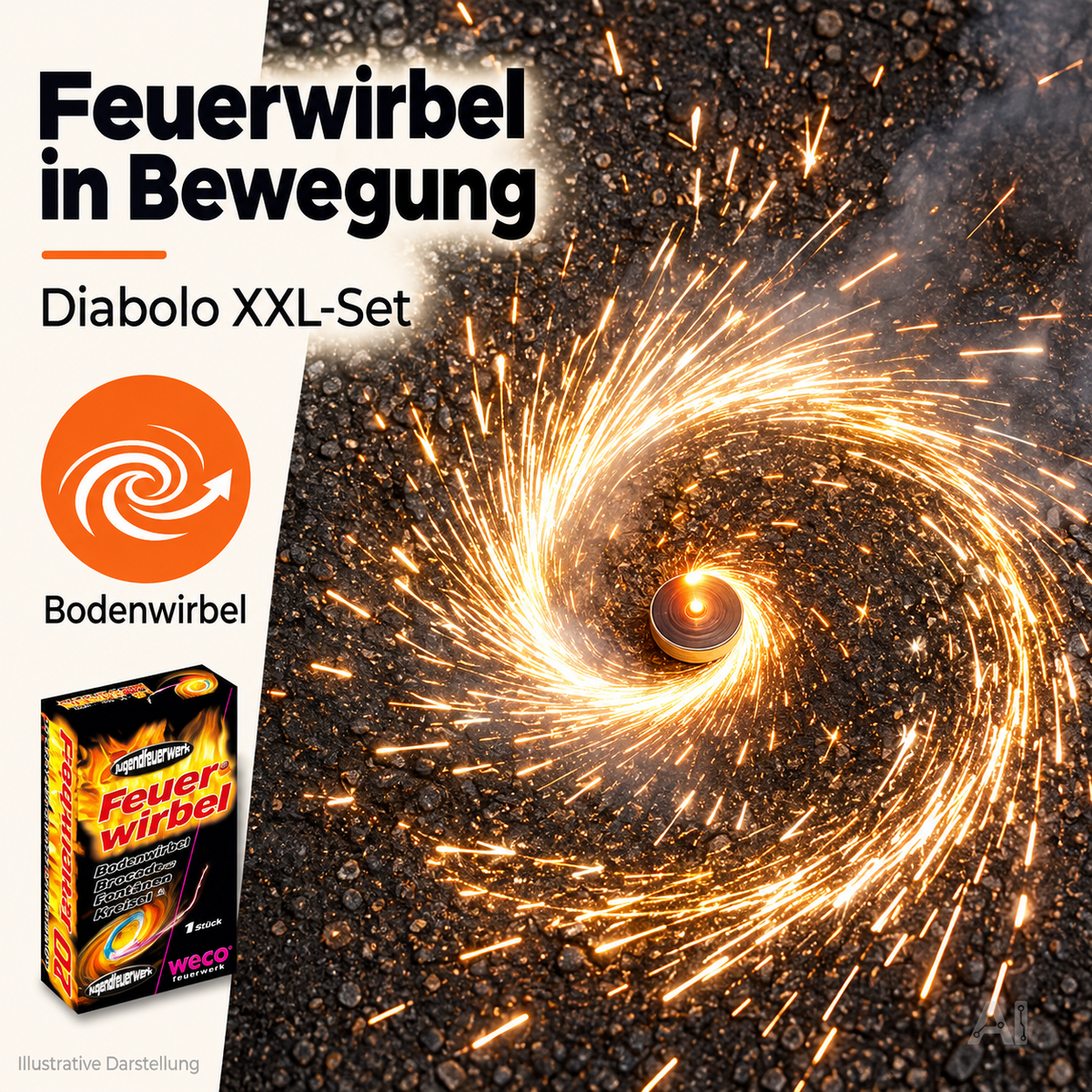 Diabolo XXL Party-Set – 70 Teile für Silvester 2027 & Neujahr | Sicheres Set (Diabolo)