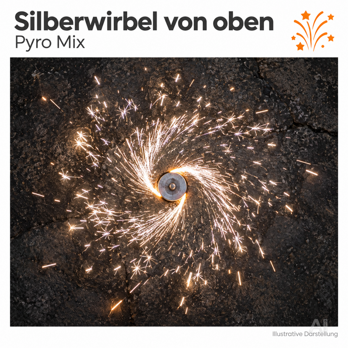 Silvester- und Feuerwerk-Set 2027 – für unvergessliche Neujahrsfeiern mit Wunderkerzen, Knallerbsen - Set mit 90 Teilen (Pyro Mix)