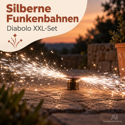 Diabolo XXL Set 70 Teile – Jugendspaß und Tischartikel Kat. F1 für Partys, Silvester und Jugendliche & Kinder 2027 - Jugendfeuerwerk