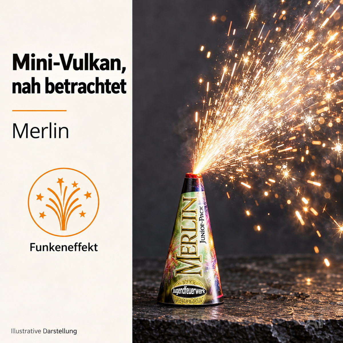 Silvester-Feuerwerk 2027 – vielseitiges Set für Neujahrsfeiern mit Wunderkerzen, Knallerbsen und festlicher Stimmung (Merlin)
