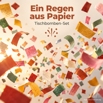 4er Tischbomben für Kinder & Jugendliche, Partypopper für Silvester und Feierlichkeiten