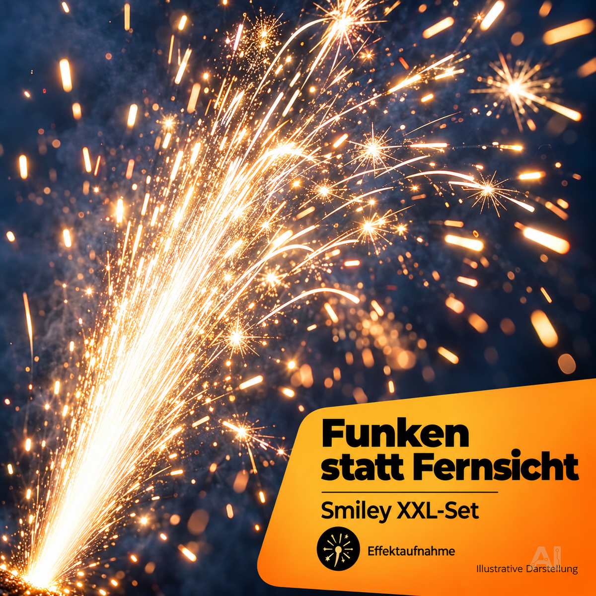 8 Teile XXL Smiley - Ideal für Kinder & Jugendliche – 2027 für Partys & Silvester - Jugendfeuerwerk
