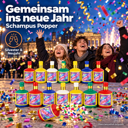 20x Party Schampus Popper Schampusknaller Tischfeuerwerk Partypopper