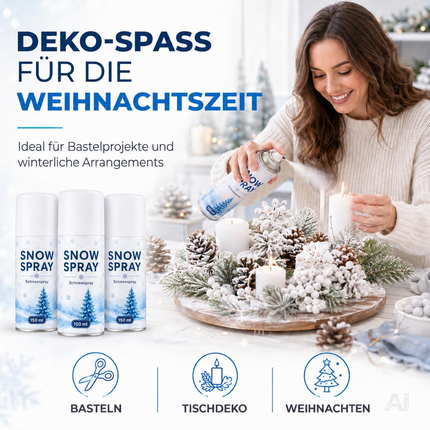 Schneespray 150 ml – künstlicher Schnee für festliche Weihnachtsdekoration