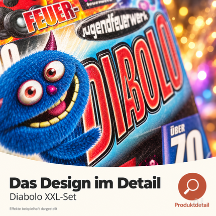 Diabolo XXL Set 70 Teile – Jugendspaß und Tischartikel Kat. F1 für Partys, Silvester und Jugendliche & Kinder 2027 - Jugendfeuerwerk