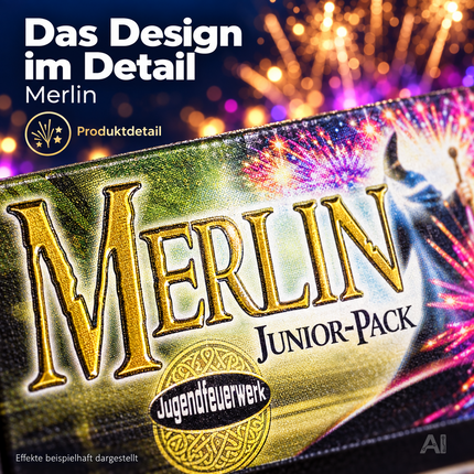 Neujahrs-Feuerwerk Set 2027 – sorgt für unvergessliche Silvesterfeiern mit Feuerwerksartikeln, Wunderkerzen und Knallerbsen (Merlin)