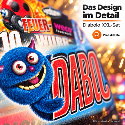Diabolo XXL Party-Set – 70 Teile für Silvester 2027 & Neujahr | Sicheres Set (Diabolo)