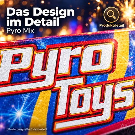 Neujahrs-Feuerwerk 2027 – vielseitiges Partyset mit Feuerwerksartikeln für stimmungsvolle Silvesterfeiern - Set mit 90 Teilen (Pyro Mix)
