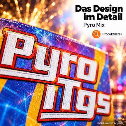 Silvester- und Feuerwerk-Set 2027 – für unvergessliche Neujahrsfeiern mit Wunderkerzen, Knallerbsen - Set mit 90 Teilen (Pyro Mix)