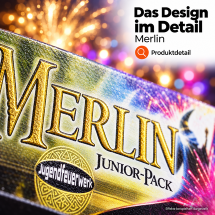 Silvester- und Feuerwerk-Set 2027 – inklusive Wunderkerzen, Knallerbsen und Partyartikeln - Set mit 170 Teilen (Merlin)
