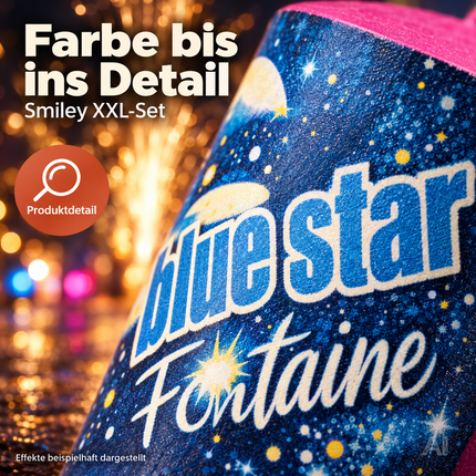 8 Teile XXL Smiley - Ideal für Kinder & Jugendliche – 2027 für Partys & Silvester - Jugendfeuerwerk