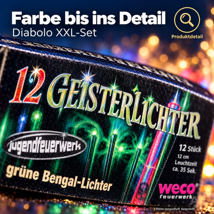 XXL-Set Diabolo - 70 Teile Jugendfeier Tischartikel für Partys & Feuerwerk Silvester Kat. F1
