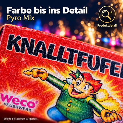 Neujahrs-Feuerwerk 2027 – vielseitiges Partyset mit Feuerwerksartikeln für stimmungsvolle Silvesterfeiern - Set mit 90 Teilen (Pyro Mix)