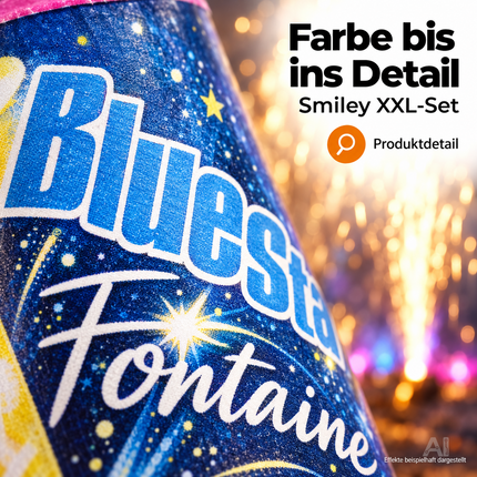 Hochwertiges Jugendfeuerwerk: Happy Sparks® Smiley Maxi Pack - 8-teiliges