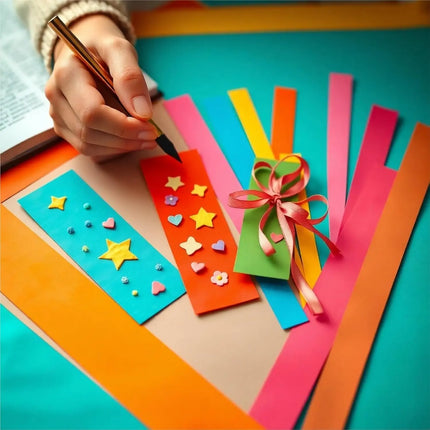 100x Buntes Papier - 140 gsm Bastelpapier Tonpapier Buntpapier 140 g/m²