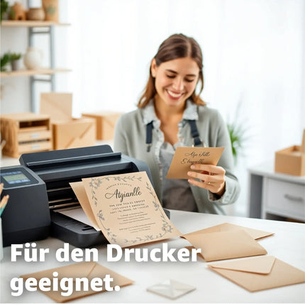 100x Kraftpapier 160 g/m² DIN A4 braunes Papier aus Kartonpapier
