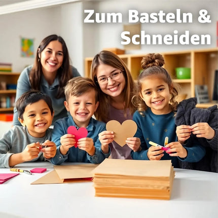 100x Kraftpapier 160 g/m² DIN A4 braunes Papier aus Kartonpapier