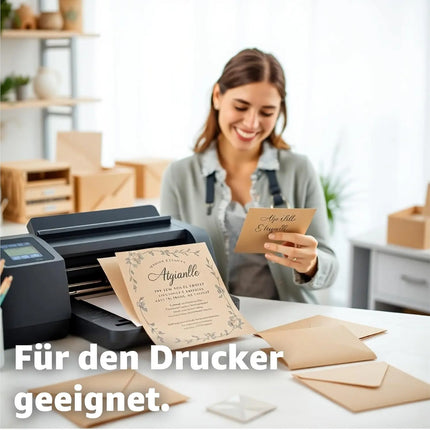 100x Kraftpapier 160 g/m² DIN A4 braunes Papier aus Kartonpapier