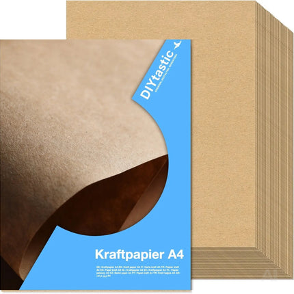 100x Kraftpapier braun 160 g/m² aus Nachhaltigen Naturpapier - zum Basteln & Drucker geeignet