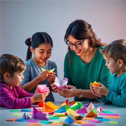 100x Papier bunt - 120 g/m² - Bastelpapier & Buntpapier - für Drucker & Basteln - Tonpapier & Tonkarton