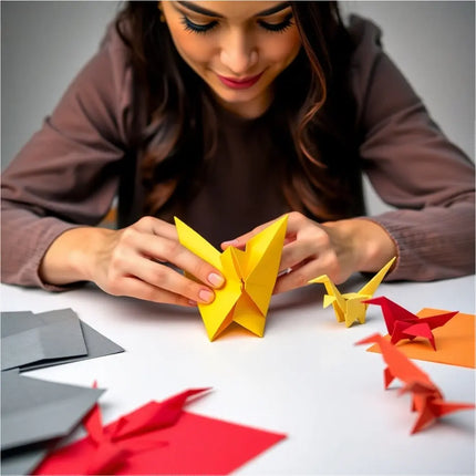 100x Papier bunt - 200 g/m² - Bastelpapier & Buntpapier - für Drucker & Basteln - Tonpapier & Tonkarton