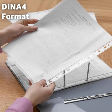 100x Prospekthüllen A4 zum Abheften Hefthüllen Klarsichthüllen mit Lochung transparente Folienhüllen