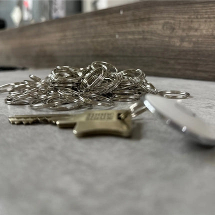 100x Schlüsselring Set - Metallring für Schlüsselanhänger - Ø 25 mm