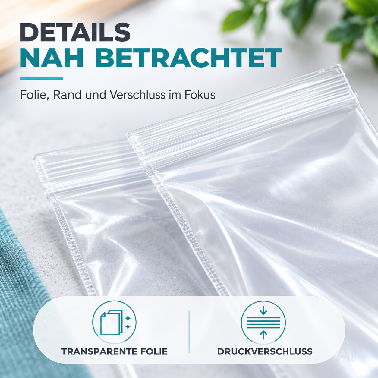 500x Druckverschlussbeutel Zip Set – reißfest & transparent