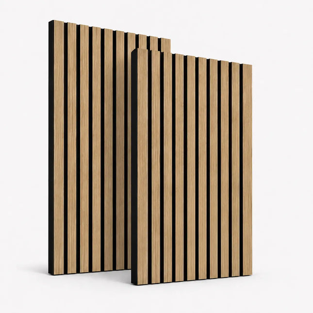 10er Set Akustikpaneele 3D – 115 x 60 x 2,1 cm Wandpaneele zur Schalldämmung – Moderne Holzoptik für stilvolle Wandverkleidung & bessere Raumakustik (10er Set Walnuss)