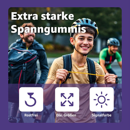 10x Allzweck Expander & Gepäckspanner Set in versch. Längen für Camping & Auto & Fahrrad - Spanngurte & Spanngummi