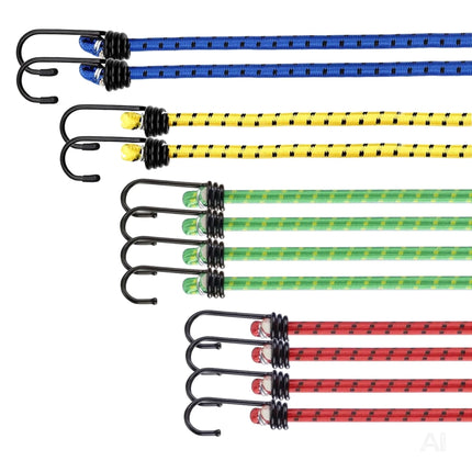 10x Allzweck Expander & Gepäckspanner Set in versch. Längen für Camping & Auto & Fahrrad - Spanngurte & Spanngummi