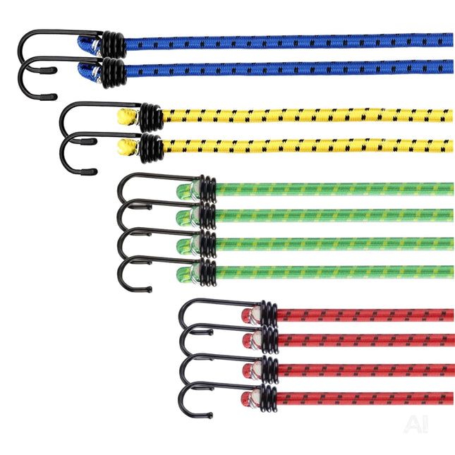 10x Allzweck Expander & Gepäckspanner Set in versch. Längen für Camping & Auto & Fahrrad - Spanngurte & Spanngummi