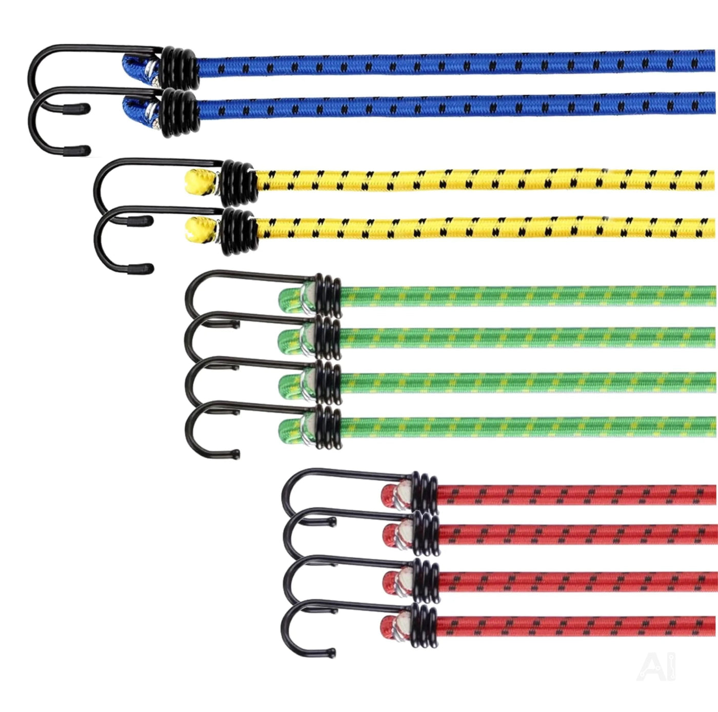 10x Allzweck-Expander & Gepäckspanner Set in versch. Längen für Camping & Auto & Fahrrad - Spanngurte & Spanngummi