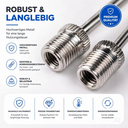 10x Ballnadeln Schraubgewinde Ventilnadeln- alle Bälle - Ballpumpe Adapter Nadeln Ballnadeln – Detailansicht 3
