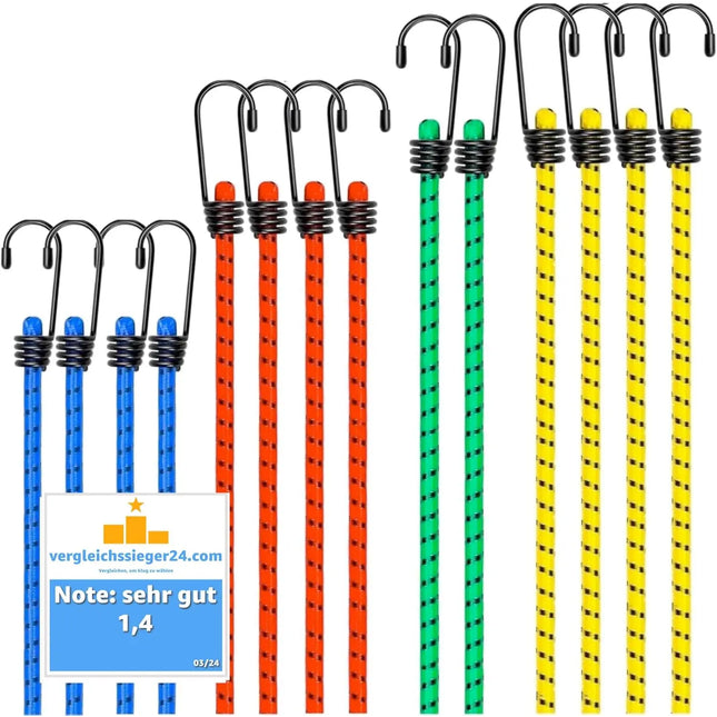 10x Expander Set Gepäckspanner zur Befestigung mit Spanngurte Spanngummi bei Transport, Camping