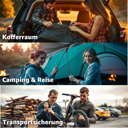 10x Expander Set Gepäckspanner zur Befestigung mit Spanngurte Spanngummi bei Transport, Camping