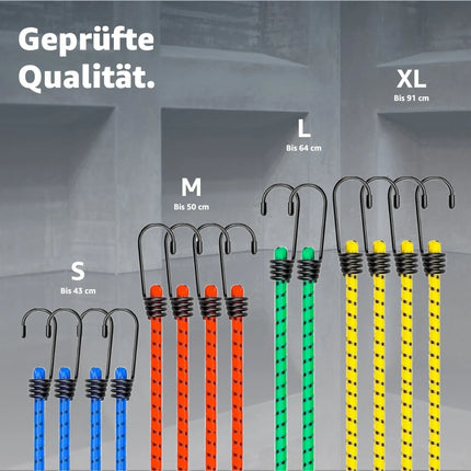 10x Expander Set Gepäckspanner zur Befestigung mit Spanngurte Spanngummi bei Transport, Camping